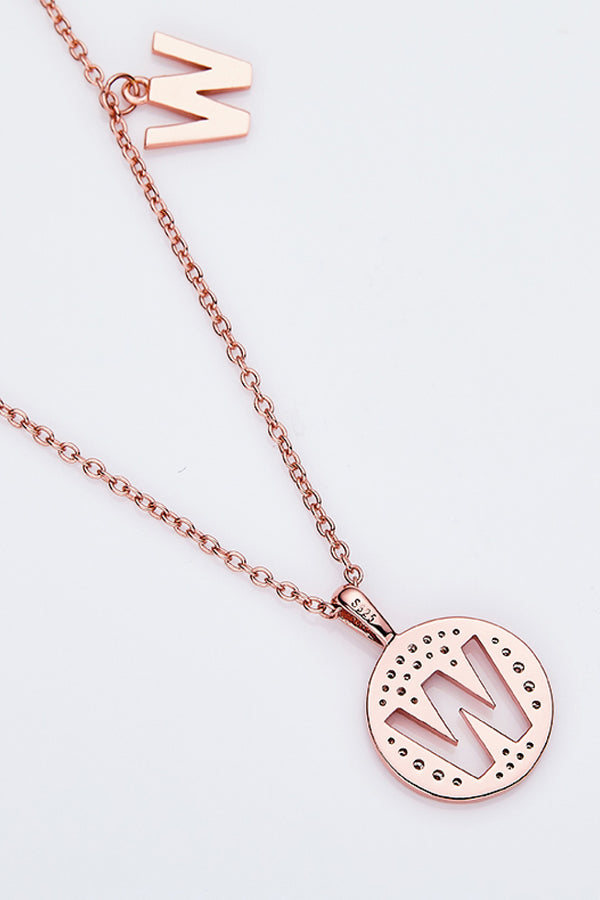 Moissanite U to Z Pendant Necklace-Teresa's Fashionista LLC