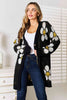 Double Take Floral Button Down Longline Cardigan-Teresa's Fashionista LLC