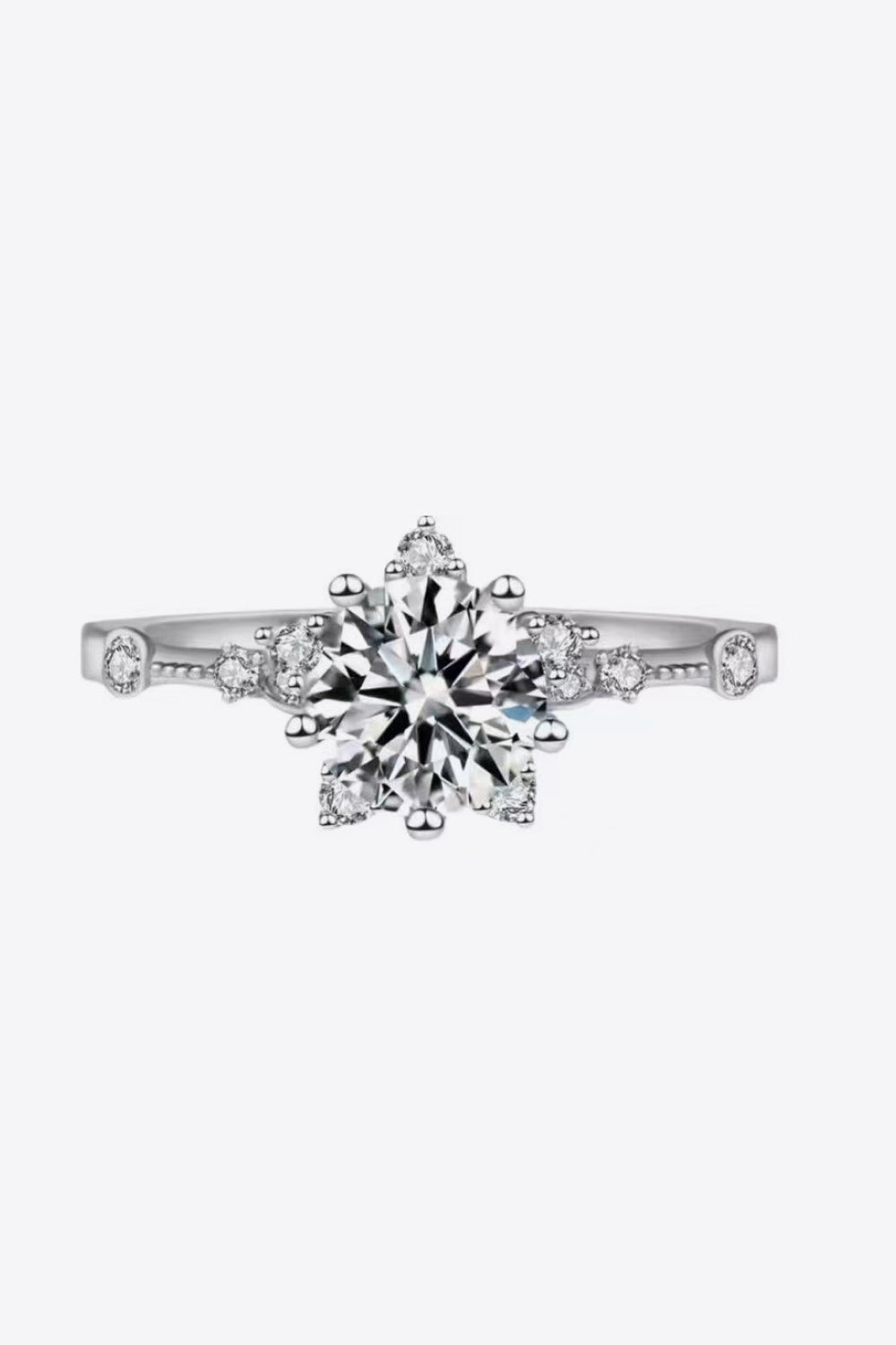 1 Carat Moissanite 6-Prong Ring-Teresa's Fashionista LLC