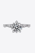 1 Carat Moissanite 6-Prong Ring-Teresa's Fashionista LLC