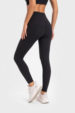 Highly Stretchy Wide Waistband Yoga Leggings-Teresa's Fashionista LLC
