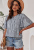 Round Neck Puff Sleeve Blouse-Teresa's Fashionista LLC