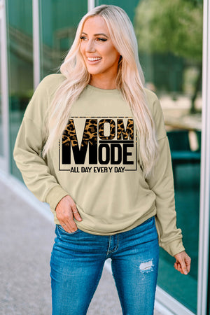 Letter Graphic Leopard Dropped Shoulder Sweatshirt-Teresa's Fashionista LLC
