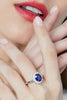 Synthetic Sapphire 925 Sterling Silver Ring-Teresa's Fashionista LLC