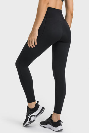 V-Waist Yoga Leggings with Pockets-Teresa's Fashionista LLC