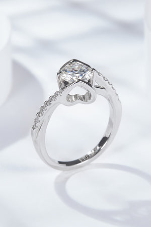 Limitless Love Platinum-Plated Moissanite Ring-Teresa's Fashionista LLC