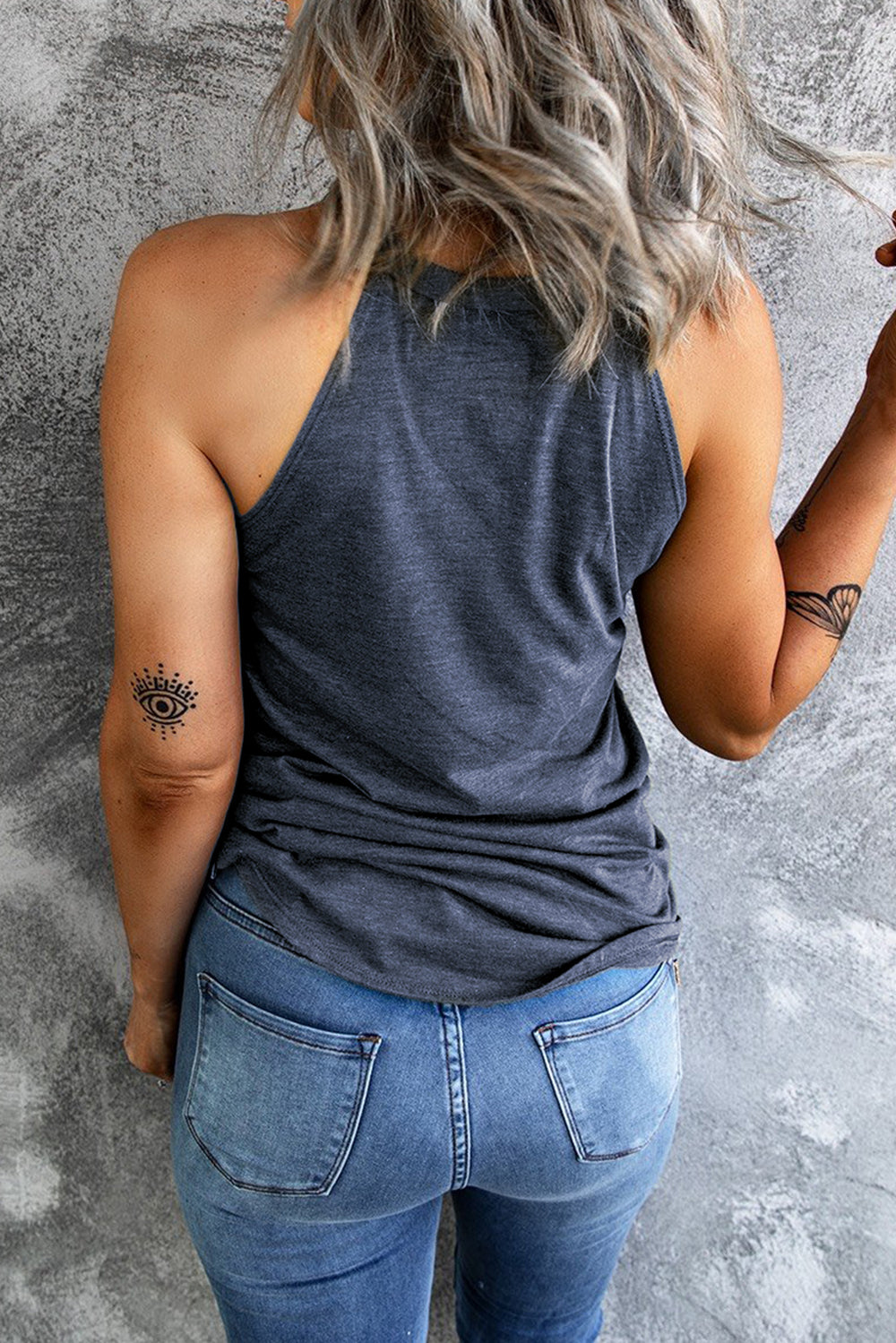 Curved Hem Grecian Tank Top-Teresa's Fashionista LLC