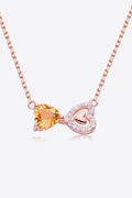 Citrine Heart 925 Sterling Silver Necklace-Teresa's Fashionista LLC