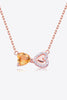 Citrine Heart 925 Sterling Silver Necklace-Teresa's Fashionista LLC