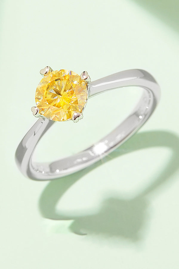 1 Carat Moissanite 925 Sterling Silver Solitaire Ring-Teresa's Fashionista LLC
