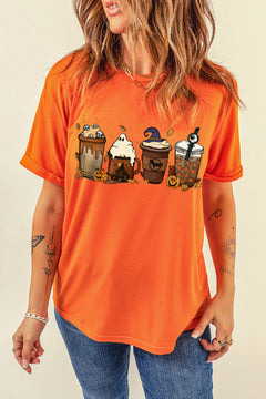 Graphic Round Neck T-Shirt-Teresa's Fashionista LLC