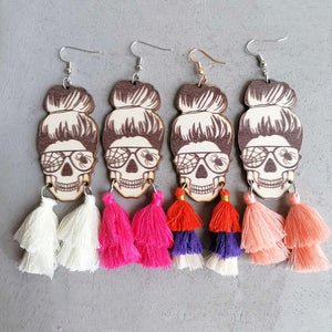 Spider Grandma Tassel Detail Dangle Earrings-Teresa's Fashionista LLC