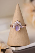 High Quality Natural Moonstone 18K Rose Gold-Plated 925 Sterling Silver Ring-Teresa's Fashionista LLC