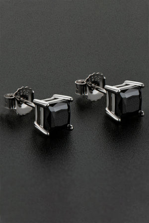 925 Sterling Silver Square Moissanite Stud Earrings-Teresa's Fashionista LLC
