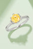 1 Carat Moissanite Contrast 925 Sterling Silver Ring-Teresa's Fashionista LLC
