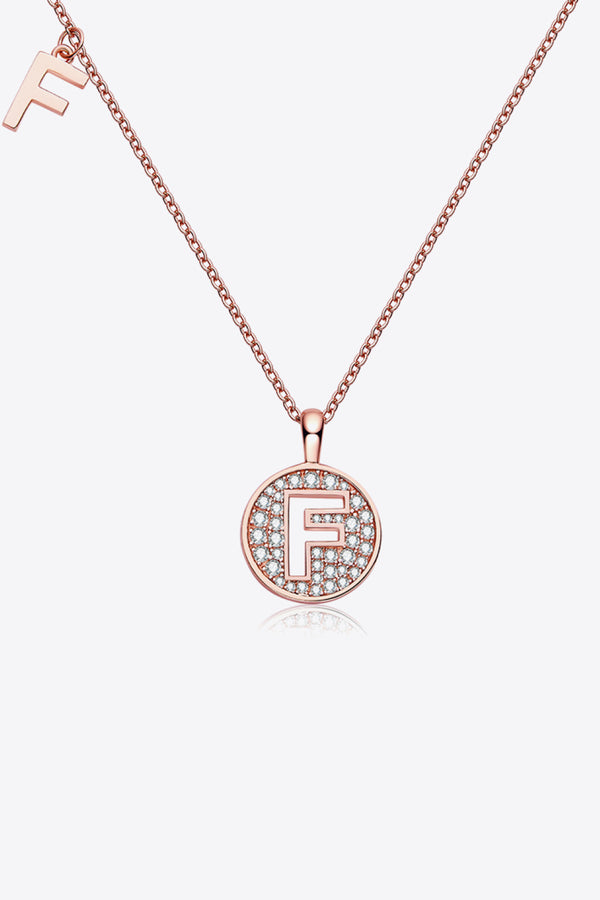 Moissanite A to J Pendant Necklace-Teresa's Fashionista LLC