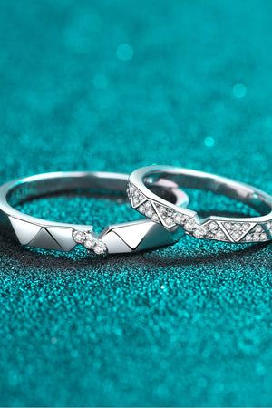 Moissanite Minimalist Rhodium-Plated Ring-Teresa's Fashionista LLC