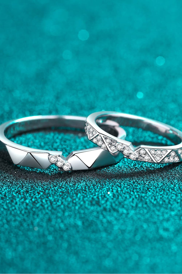 Moissanite Minimalist Rhodium-Plated Ring-Teresa's Fashionista LLC