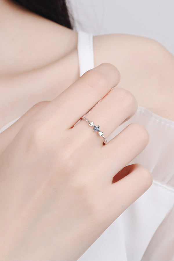 Moissanite Heart 925 Sterling Silver Ring-Teresa's Fashionista LLC