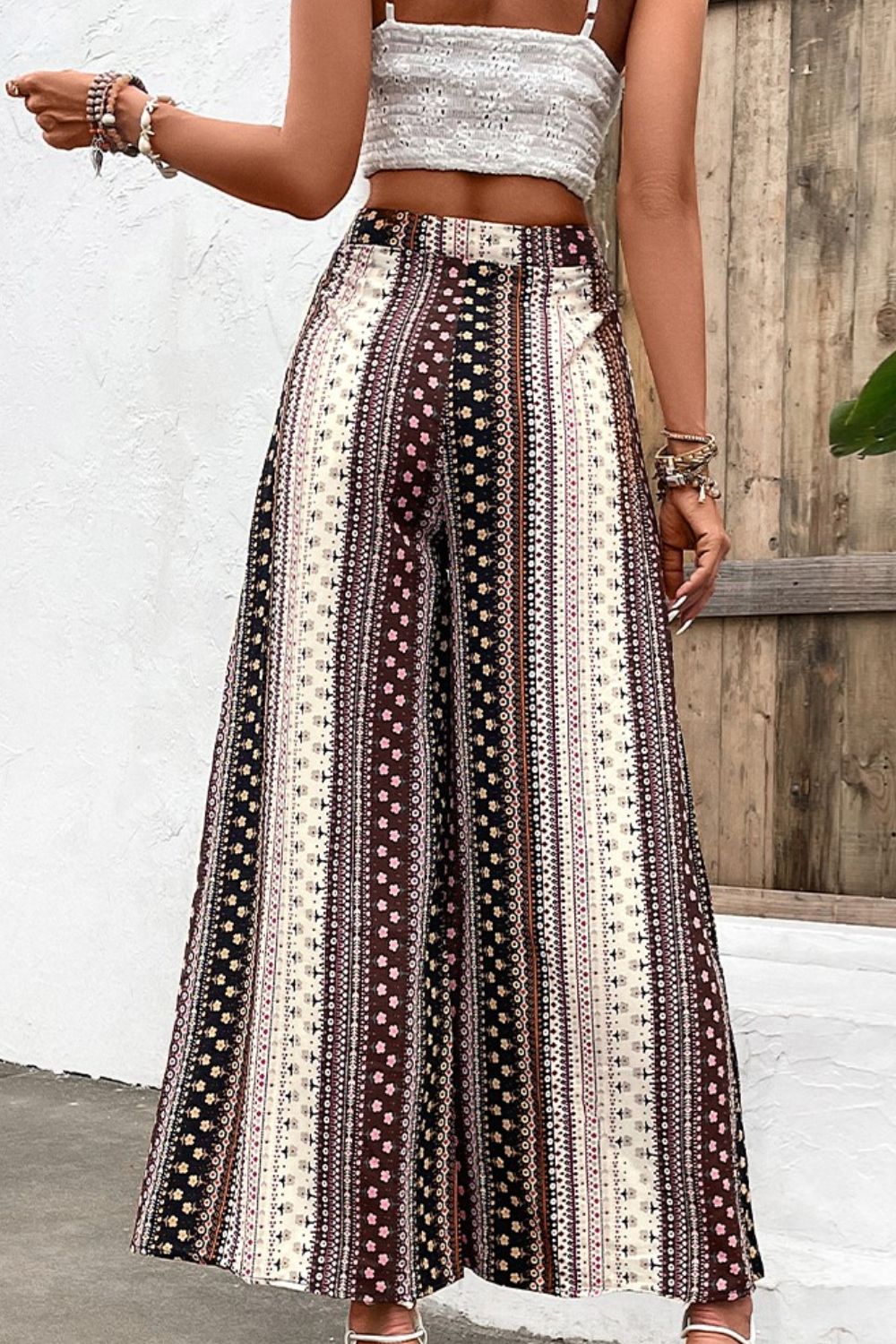 Floral High Waist Wide Leg Pants-Teresa's Fashionista LLC