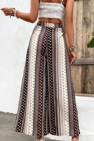 Floral High Waist Wide Leg Pants-Teresa's Fashionista LLC