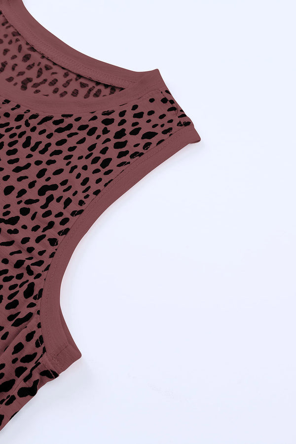Printed Round Neck Tank-Teresa's Fashionista LLC