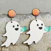 Ghost Shape Wooden Dangle Earrings-Teresa's Fashionista LLC