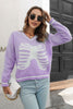 Skeleton Pattern V-Neck Long Sleeve Pullover Sweater-Teresa's Fashionista LLC