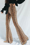 Leopard Print Flare Leg Pants-Teresa's Fashionista LLC