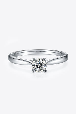 Moissanite 925 Sterling Silver Solitaire Ring-Teresa's Fashionista LLC