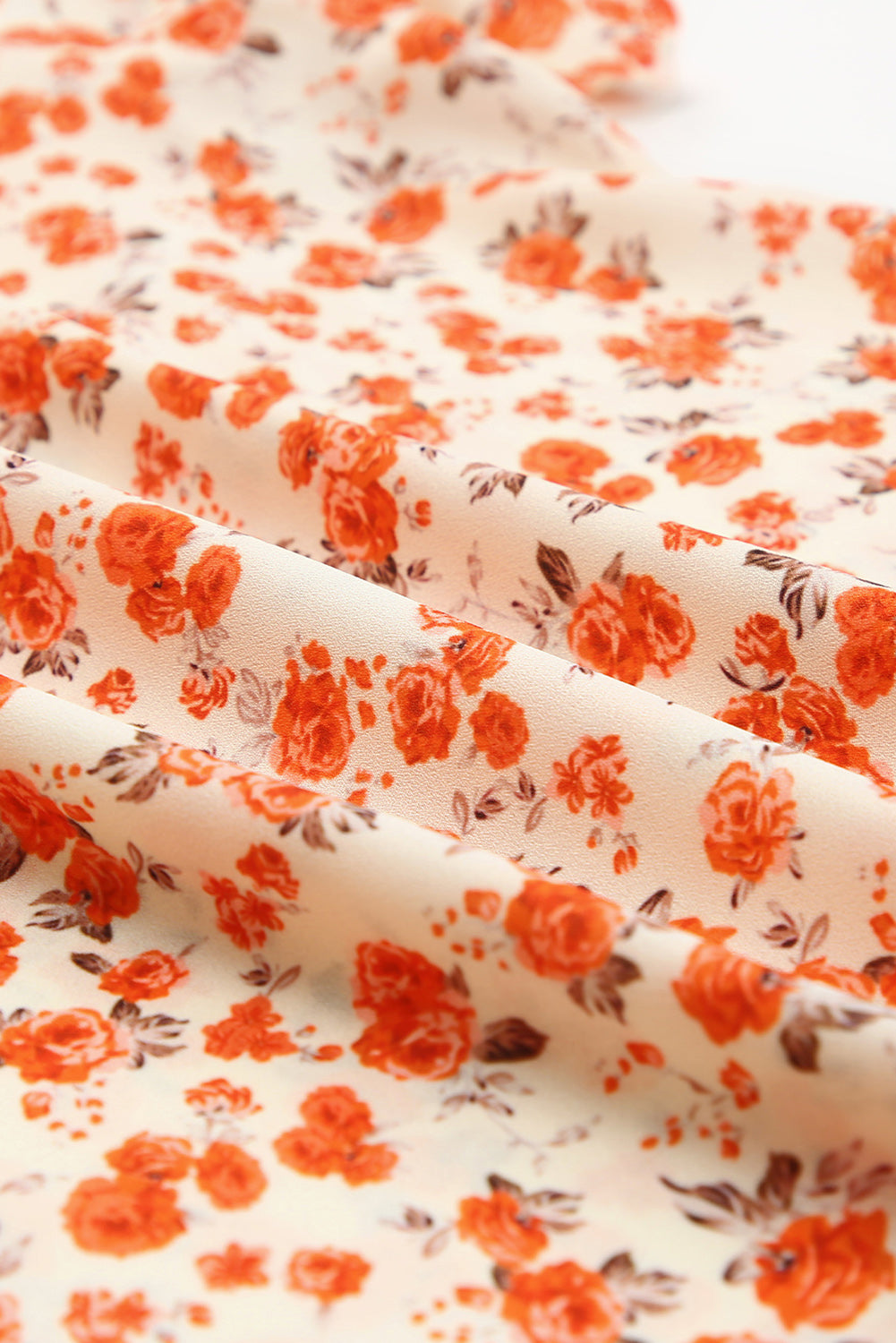 Floral Round Neck Flutter Sleeve Blouse-Teresa&#39;s Fashionista LLC