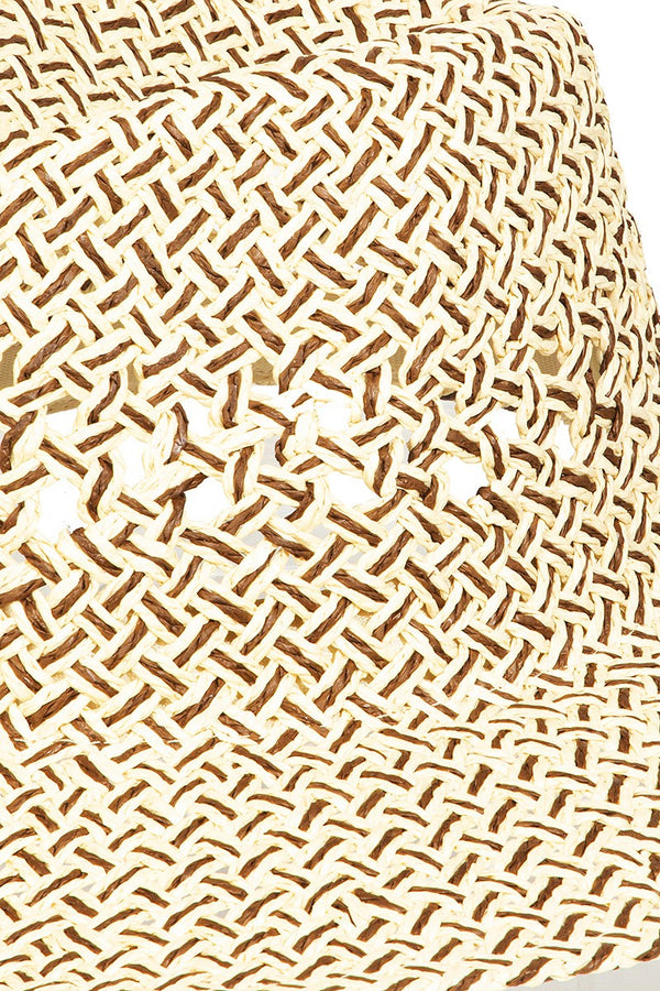 Fame Cutout Woven Straw Hat-Teresa's Fashionista LLC