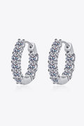 1.8 Carat Moissanite Hoop Earrings-Teresa's Fashionista LLC