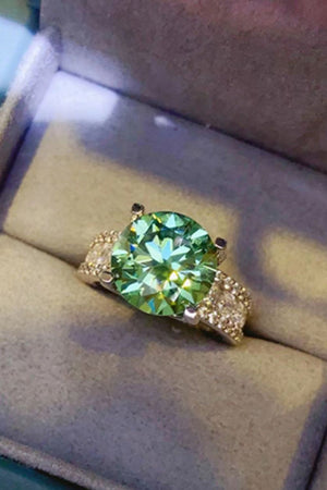 5 Carat Moissanite 4-Prong Wide Band Ring-Teresa's Fashionista LLC