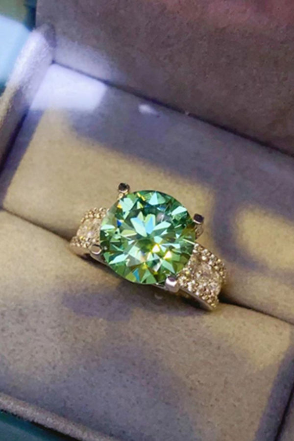 5 Carat Moissanite 4-Prong Wide Band Ring-Teresa's Fashionista LLC