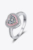 1 Carat Moissanite Heart 925 Sterling Silver Ring-Teresa's Fashionista LLC