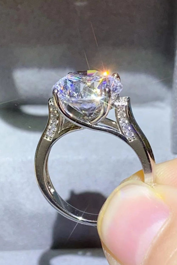 5 Carat Moissanite Platinum-Plated Ring-Teresa's Fashionista LLC