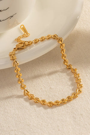 Heart Chain Lobster Clasp Bracelet-Teresa's Fashionista LLC