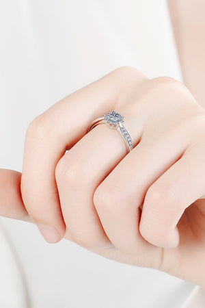 Moissanite Rhodium-Plated Snowflake Ring-Teresa's Fashionista LLC