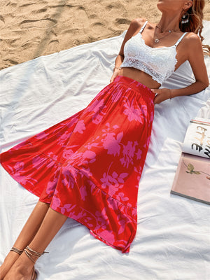 Printed Elastic Waist Skirt-Teresa's Fashionista LLC