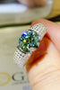 3 Carat Moissanite Side Stone Ring-Teresa's Fashionista LLC