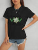 Lucky Clover Round Neck Short Sleeve T-Shirt-Teresa's Fashionista LLC