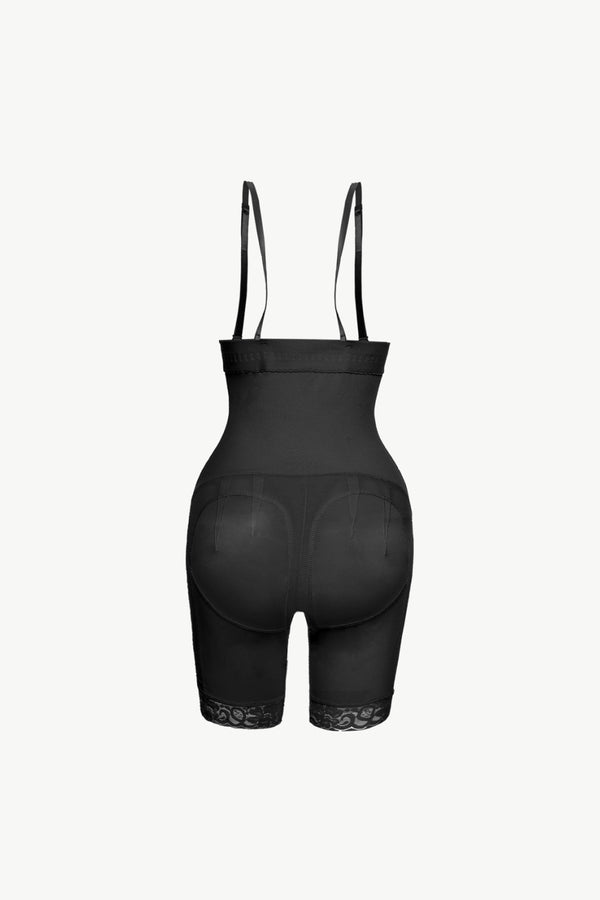 Full Size Hook-and-Eye Lace Trim Shaping Bodysuit-Teresa's Fashionista LLC