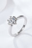 925 Sterling Silver Solitaire Moissanite Ring-Teresa's Fashionista LLC