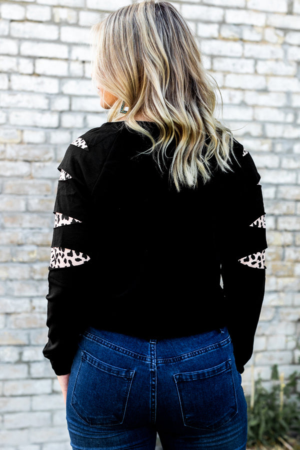 Graphic Leopard Patch Sweatshirt-Teresa's Fashionista LLC
