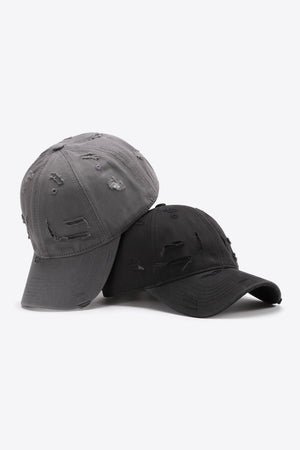 Distressed Adjustable Baseball Cap-Teresa's Fashionista LLC