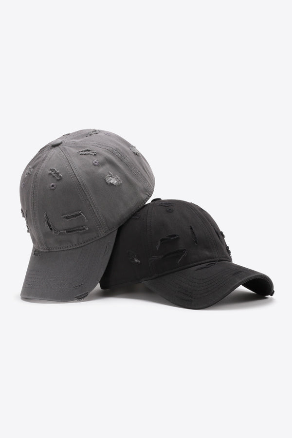 Distressed Adjustable Baseball Cap-Teresa's Fashionista LLC