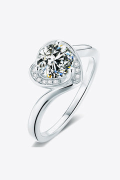 1 Carat Moissanite Heart Ring-Teresa's Fashionista LLC