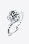 1 Carat Moissanite Heart Ring-Teresa's Fashionista LLC