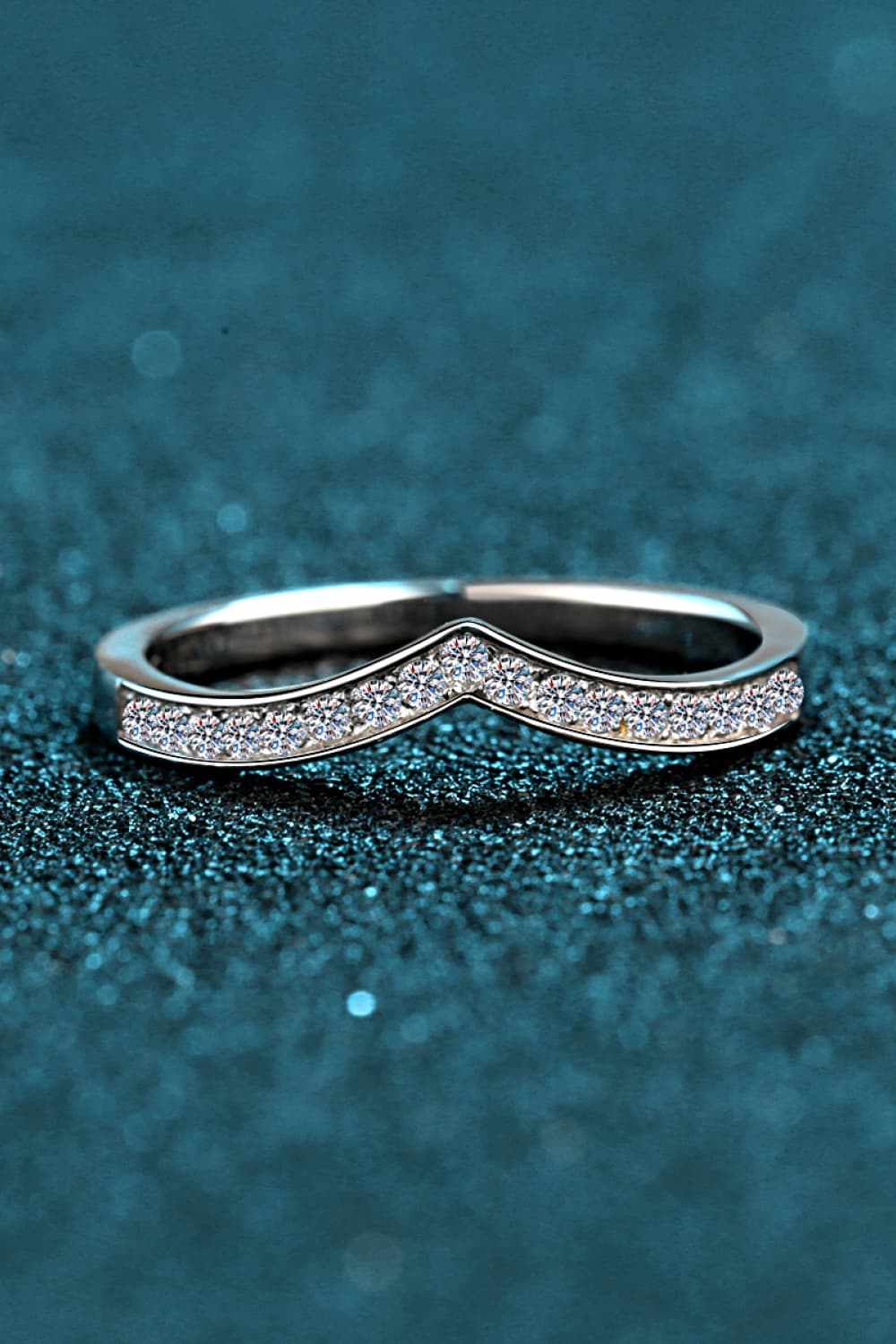Minimalist Moissanite Rhodium-Plated Ring-Teresa's Fashionista LLC
